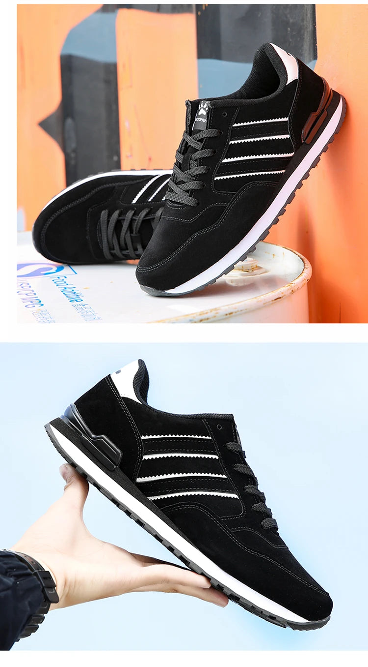 2024 New High Quality Men's Sneakers Leather Casual Shoes Autumn Breathable Men Shoes Male Flat Shoe