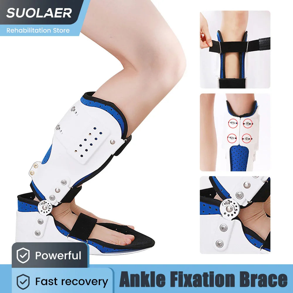 Foot Ankle Fixed Support Brace Medical Adjustable Joint Foot Orthotics Support Protector Stabilizer Fracture Fix Rehabilitation