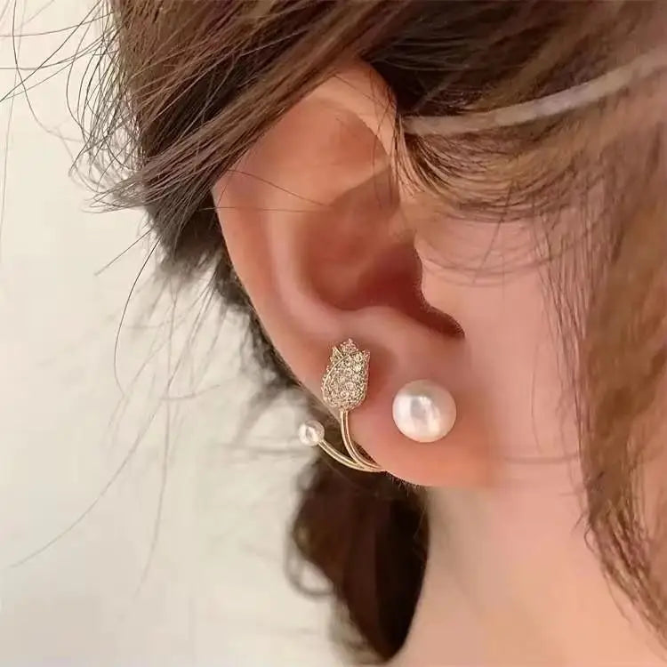 Korean Fashion Zircon Drop Earrings For Women Jewelry 2026 Trending New Luxury Women's Geometric Hoop Earrings Pendientes Gifts