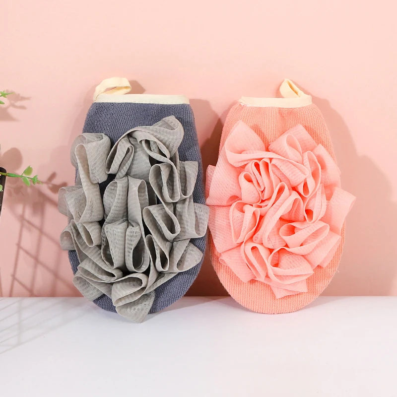 Double-Sided Exfoliating Gloves Body Cleaning Bath Flower Bathroom Shower Ball Body Scrubber Bath Sponge Towel Bathroom Tool