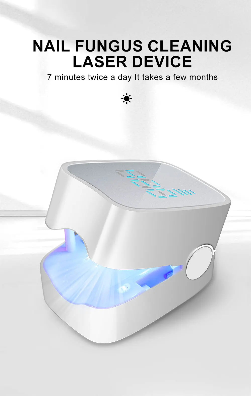 Nail Treatment Device for Fungal Infection,Nail Fungus Laser Assist Tool UV Professional Nail Fungus Blue Cleaning Laser Device