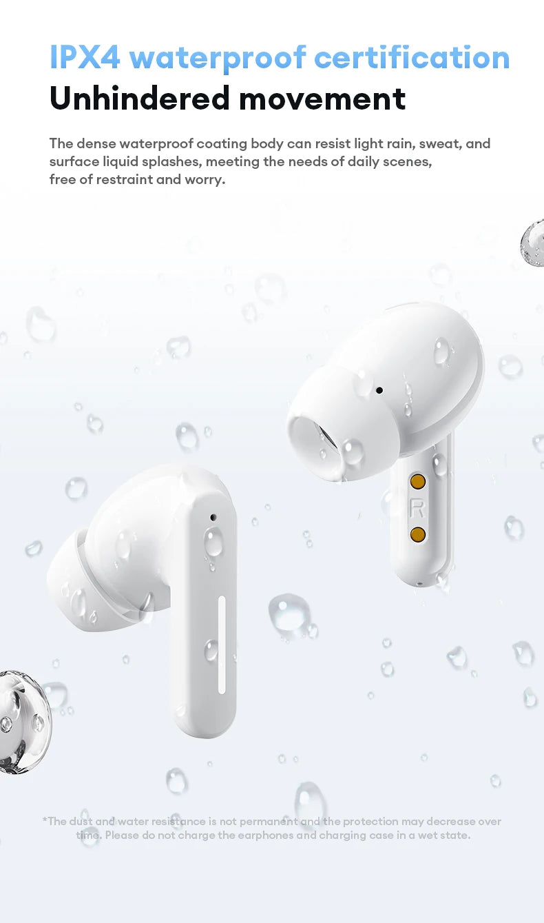 New Lenovo LE209 Wireless Bluetooth Earphone ANC Noise Reduction HiFi Music Bluetooth Headphone 30H Battery Life Gaming Headset