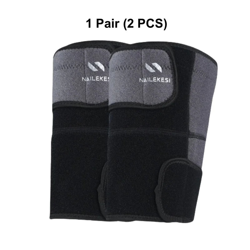 2PCS Thigh Wraps Support, Adjustable Compression Neoprene Thigh Sleeve Upper Leg Brace for Women Men Groin Muscle, Quadriceps