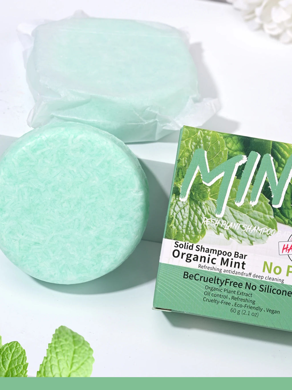 Ice Cool Refreshing Mint Essential Oil Shampoo Hand Soap Solid Shampoo Stick Organic Plant Extract essence Hair Care