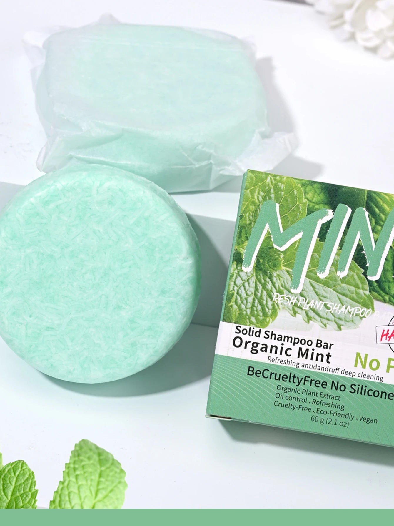 Ice Cool Refreshing Mint Essential Oil Shampoo Hand Soap Solid Shampoo Stick Organic Plant Extract essence Hair Care