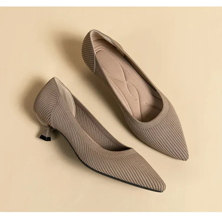 Women's Solid Color Flat Shoes Casual Fashion Breathable Non Slip Rubber Sole Pointed Non-Slip Comfortable Spring and Autumn
