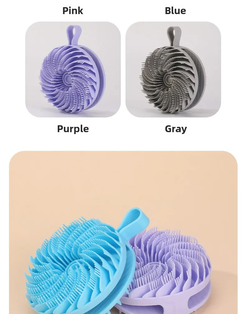 Silicone double-sided bath brush, painless bath artifact, two-in-one shampoo and massage brush, no pain, no skin bath brush