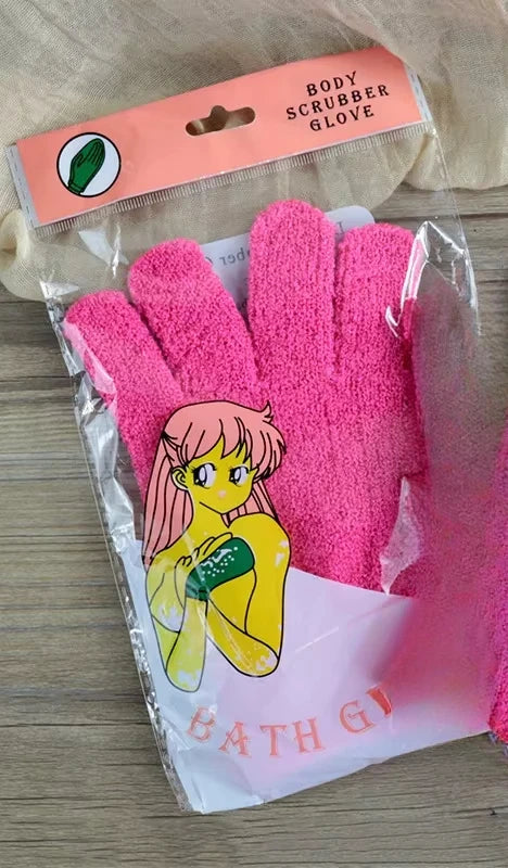 1PC Body Cleaning Washcloth Soft Brush Home Hotel Bathroom Shower Ball Back Scrubber Set Exfoliating Skin Towel Bath Gloves