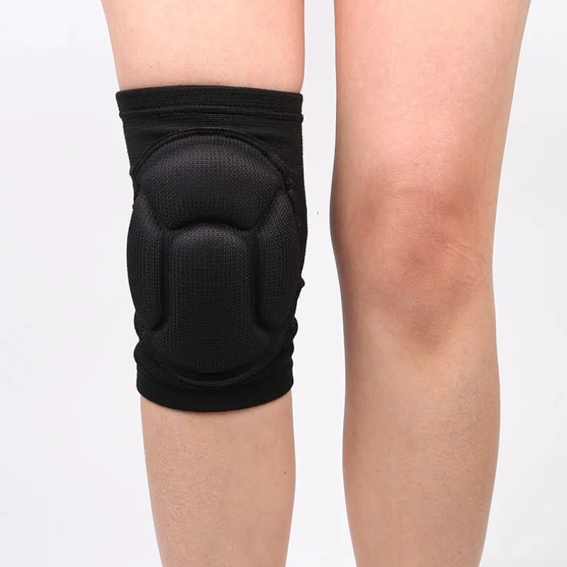 1PCS Thick Black Sponge Knee Pads Skin Friendly Breathable Turtle Shell Free Bending Knee Pads Health Protection Equipment