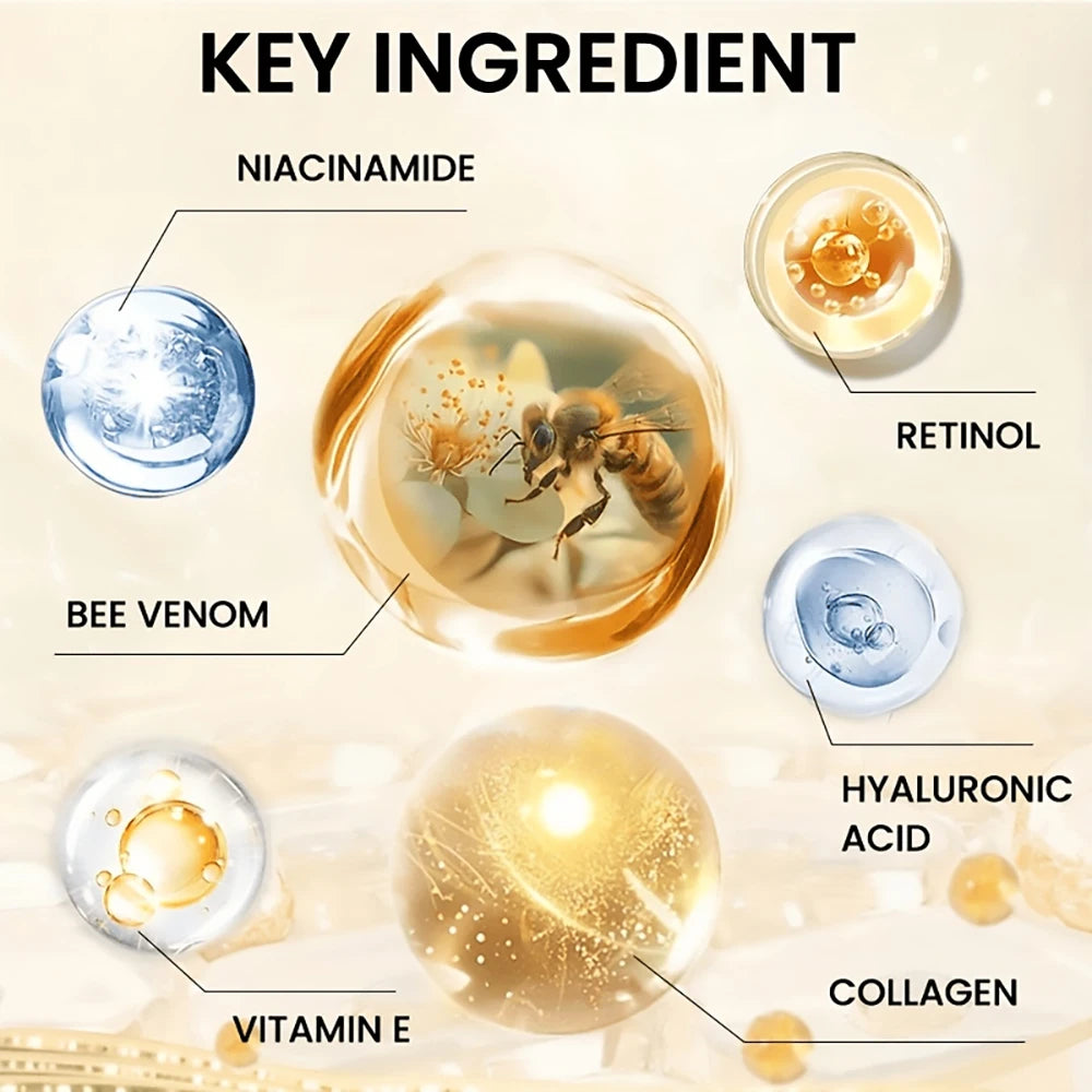 SUYARUN Bee Venom Collagen Anti-Aging Face Cream | Firming Lifting Moisturizer | Wrinkle Reduction | 24H Hydration.