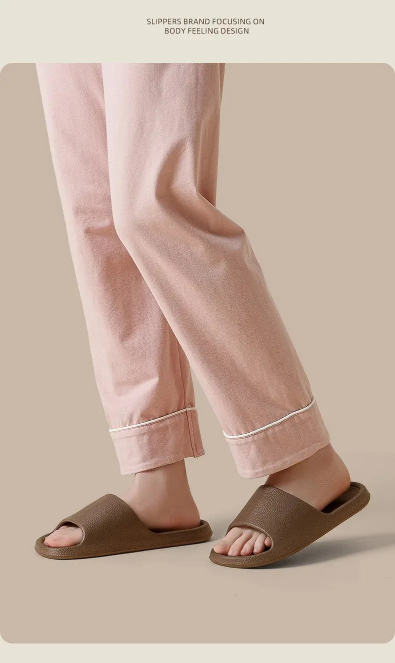 Super Soft Sole Eva Slippers Summer Women Thick Soles Non-slip Home Indoor Outdoor Couple Slippers Bath Flip Flops