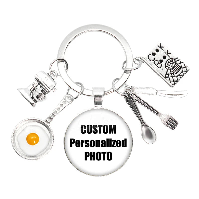 Personalized Custom Keychain Photo Mum Dad Baby Children Grandpa Parents Custom Designed Photo Gift For Family Anniversary Gift