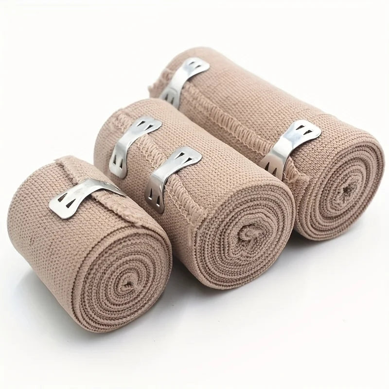 3/4Pack Adjustable Elastic Bandages Universal Fit Stretches to 177.77in Polyester for Wrist Ankle Foot Knee Support