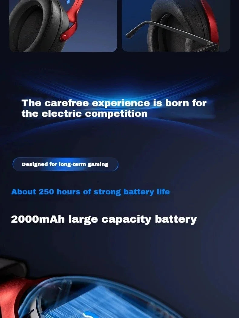 Original MCHOSE V9 PRO Music Esports Gaming Headphones 3-mode Wireless Noise Reduction Mic Customized Head-mounted