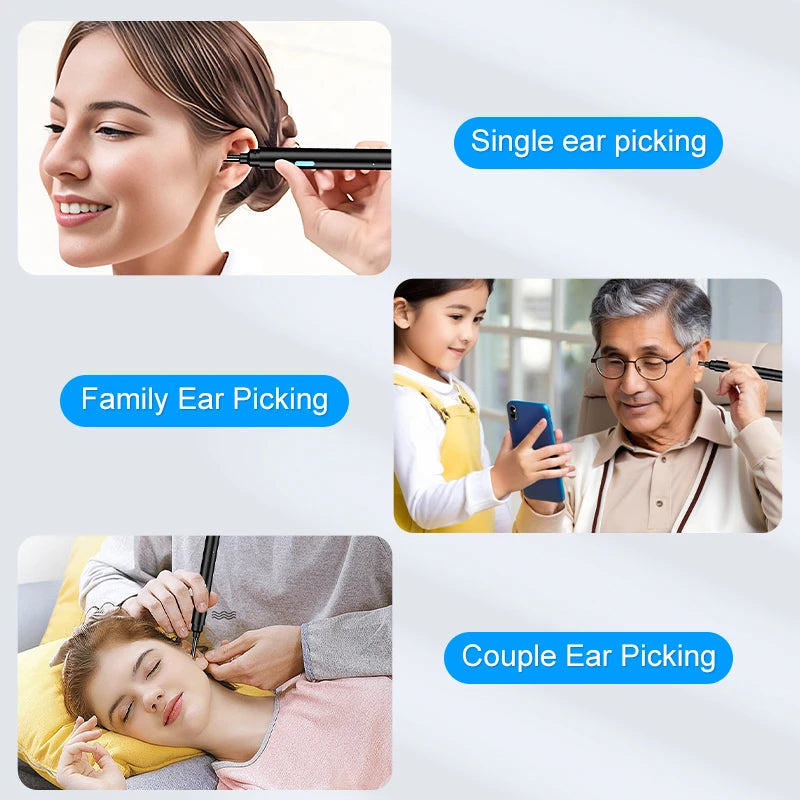 Visual Ear Cleaner Video Ear Camera 4.2mm Ear Picking WIFI Ear Endoscope With 6LEDs Digital Ear Wax Removal Tool Ear Spoon Kit