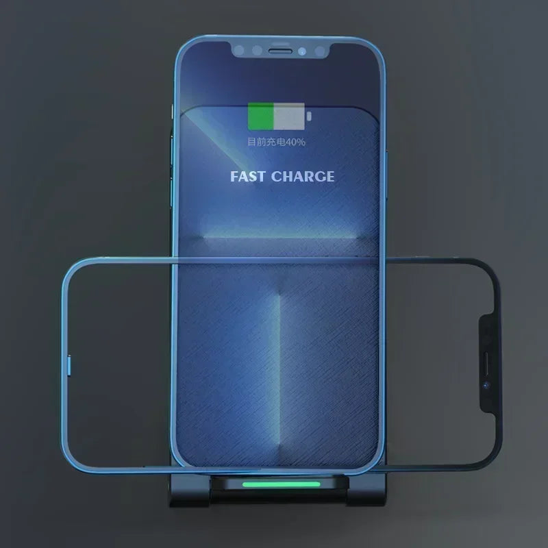 Wireless Charger Desktop Stand For iPhone 11 12 13 14 15 16 X Pro Max Samsung S24 S23 S22 Xiaomi Fast Wireless Charging Station