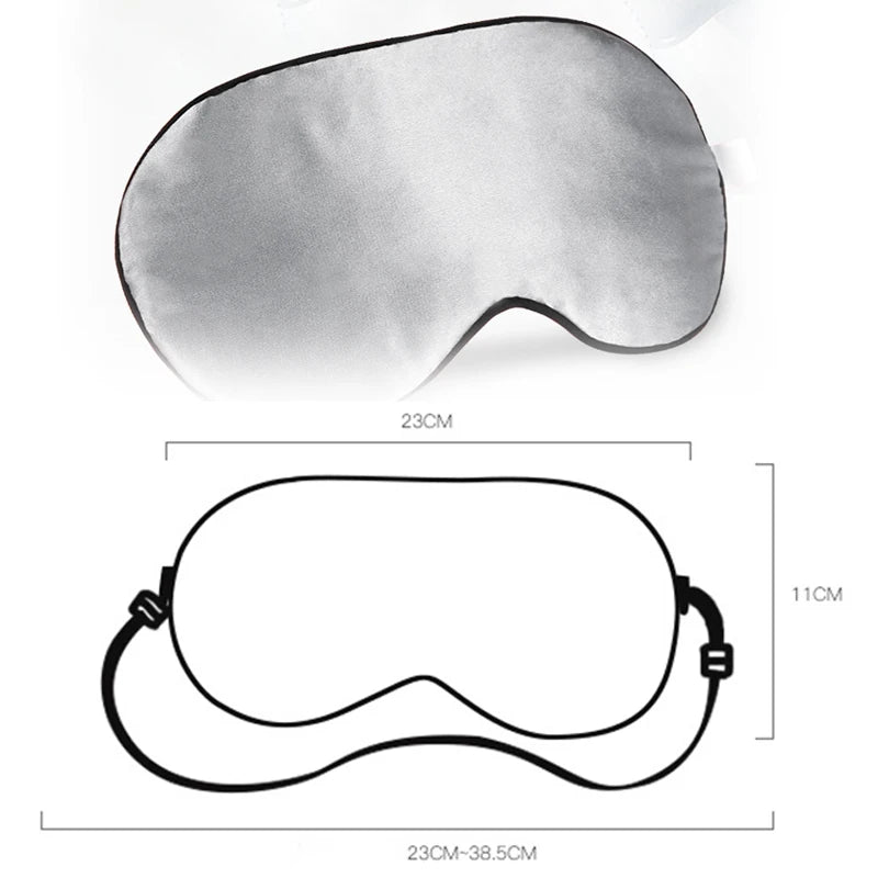 Silk Sleep Mask 100% Light Blocking Travel Nap Lightweight Eyes Night Mask Health Blindfold Sleeping Shield Soft Eye Care Tools