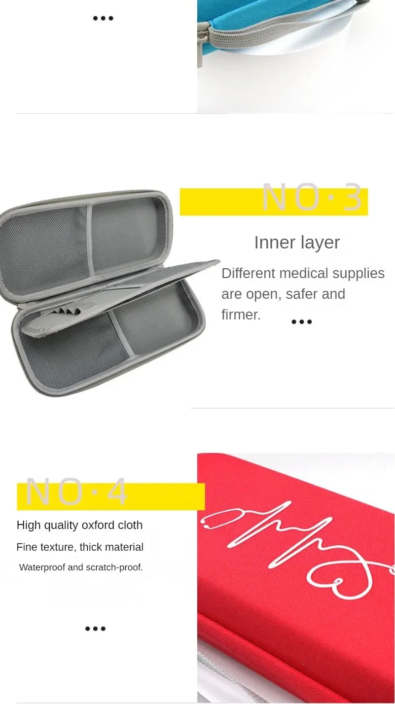 Portable Empty Non-woven Emergency Bag Multifunctional Stethoscope EVA Storage Bag Home Square Hard Shell Medical Storage Box