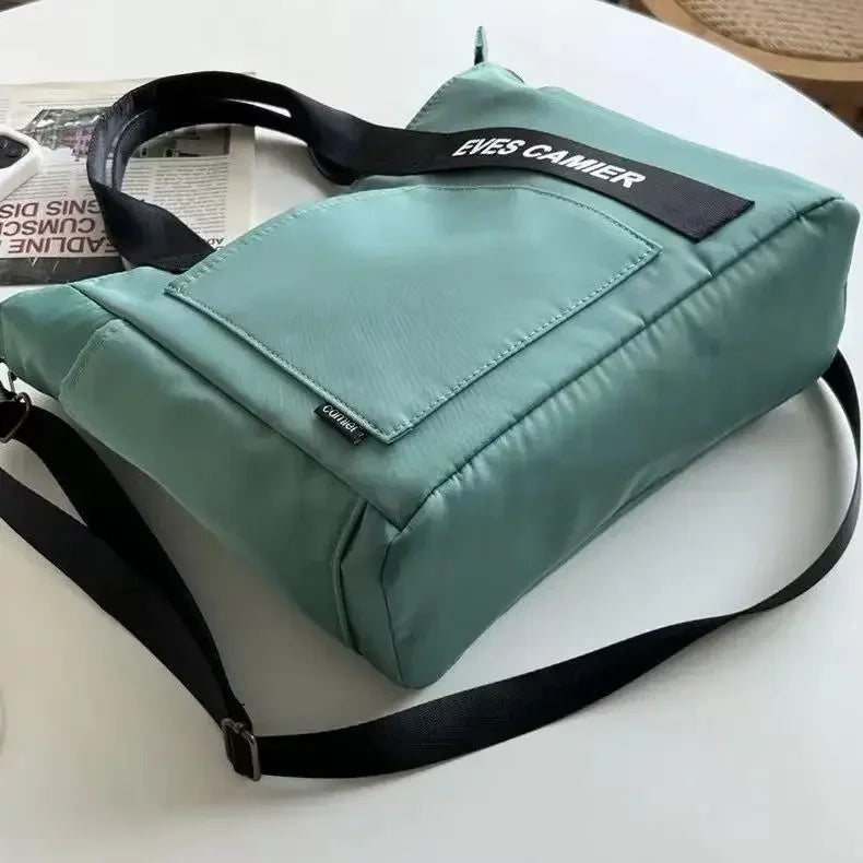 2024 New Casual Tote Large Capacity Shoulder Bag Nylon Waterproof Canvas Handbag Simple Fashion Messenger Bags for Schoolgirl