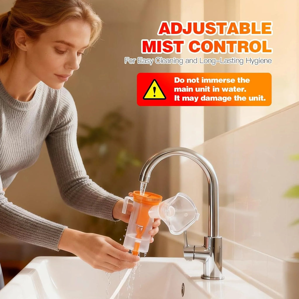 Compressor Nebulizer Oxygen Inhalation Device Mini Silent Steam Nasal Humidifier Inhaler Tools Portable Nebulizer Set Mouthpiece