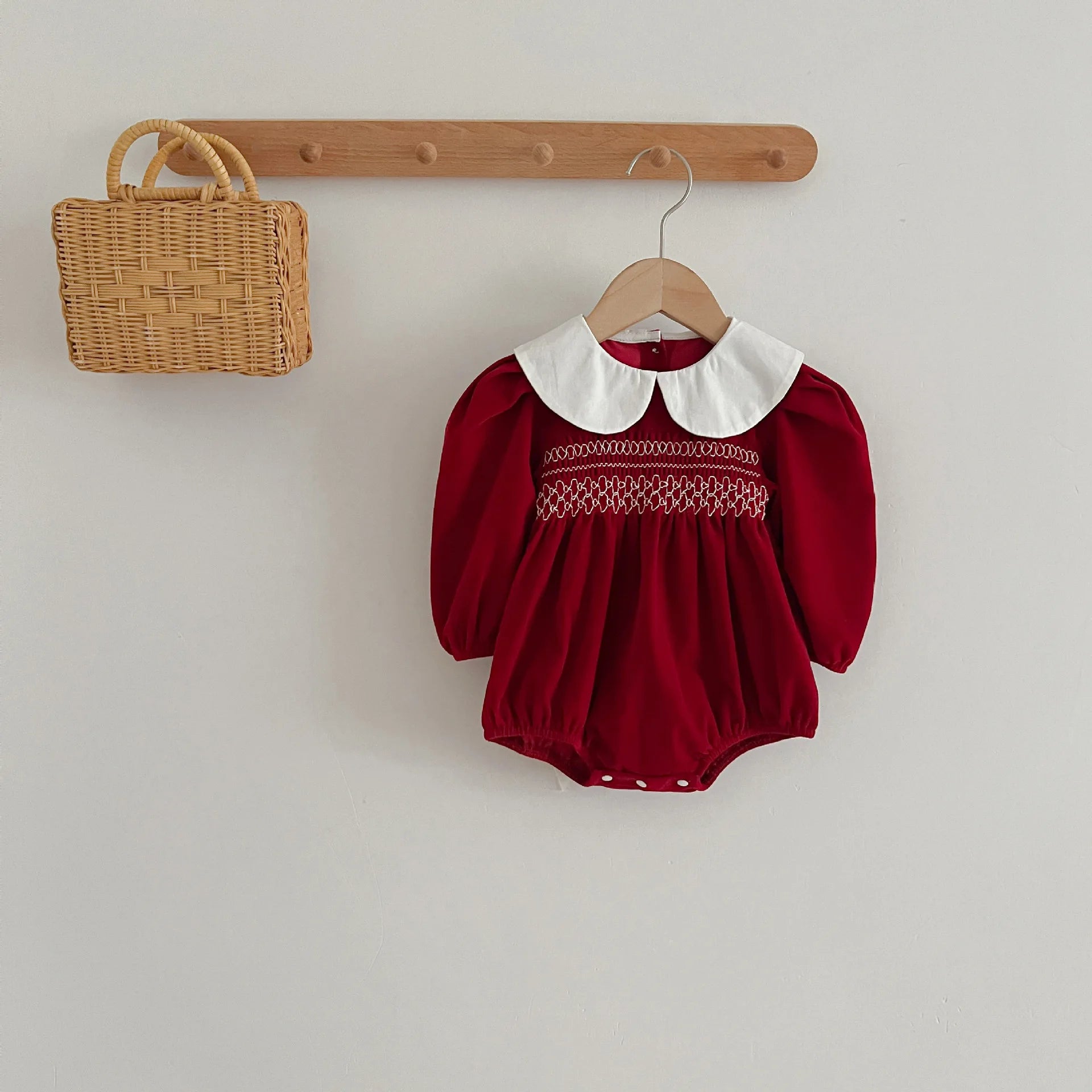 Autumn Newborn Kids Baby Girls Long Sleeve Sweet Solid Color Princess Rompers Infant New Baby Girls Rompers Clothes