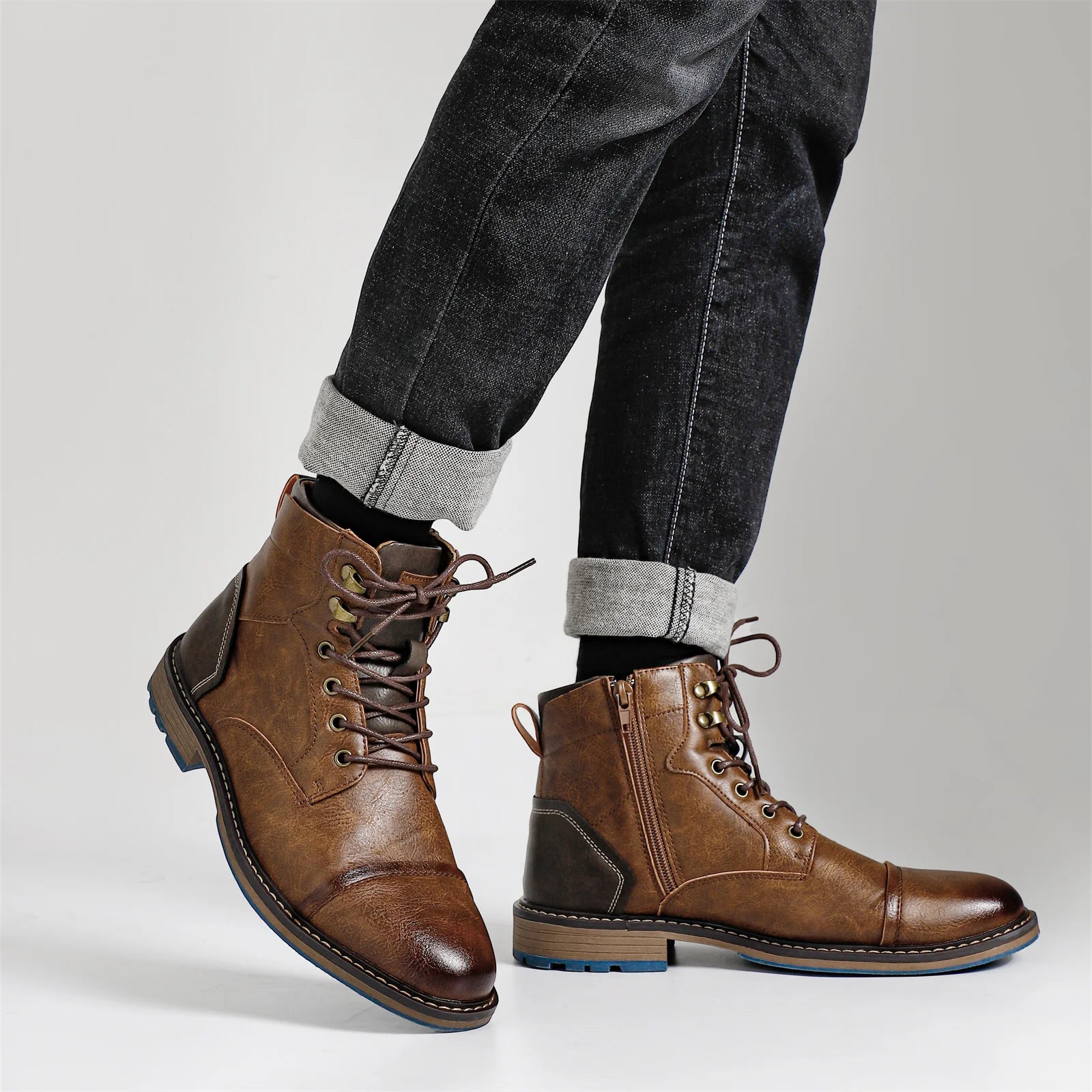 Retro Men Boots Outdoor Casual Fashion Men Ankle Boots