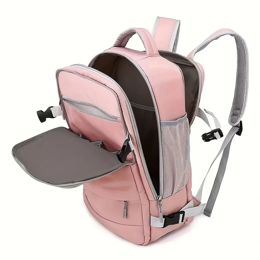 Large Capacity Fashionable Travel Backpack with Adjustable Suitcase, Travel Storage Bag, Multifunctional Leisure Bag