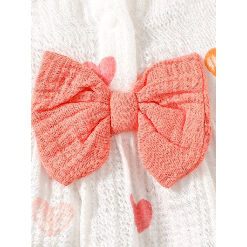 2PCS Dress Clothes Set Newborn Baby Girl Love Print Sleeveless Dress With Hat Summer Fashion Cute Wear for Infant Girl 0-9Months