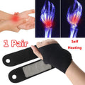 1 Pair Self-Heating Tourmaline Wrist Brace Sports Care Protection Wrist Belt Far Infrared Magnetic Therapy Pads Pain Relief
