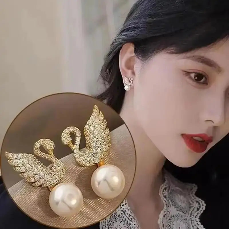 Korean Fashion Zircon Drop Earrings For Women Jewelry 2026 Trending New Luxury Women's Geometric Hoop Earrings Pendientes Gifts