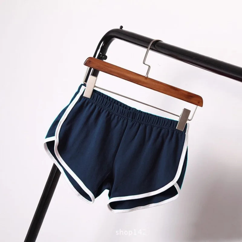 2026 Women's Summer Yoga Beach Shorts Sports Shorts Women's Home Casual Shorts Solid Color Fashion Candy Color Hot Pants Shorts