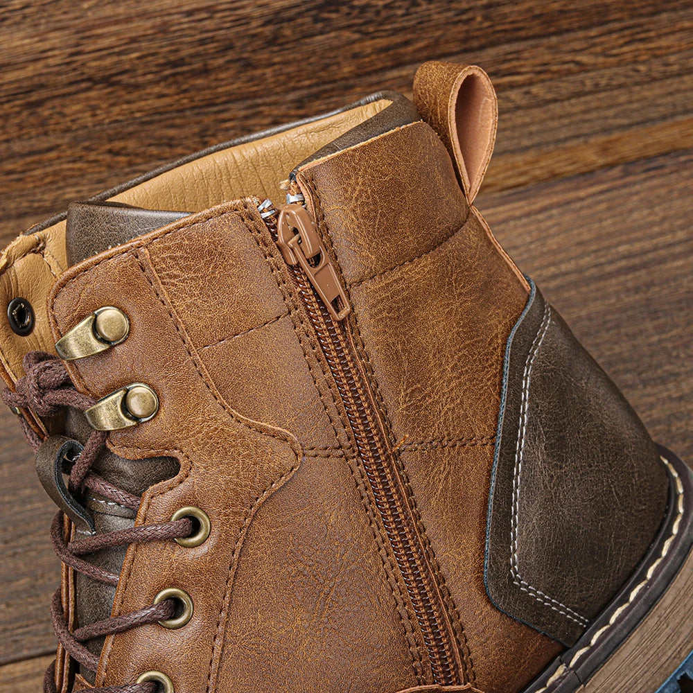 Retro Men Boots Outdoor Casual Fashion Men Ankle Boots
