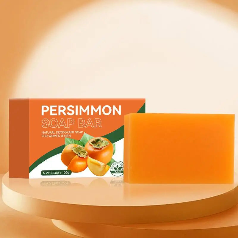 Persimmon Cleansing Soap Bar 100g/200g Body Care Face Wash Exfoliating Soap Fruit Handmade Shower Soap