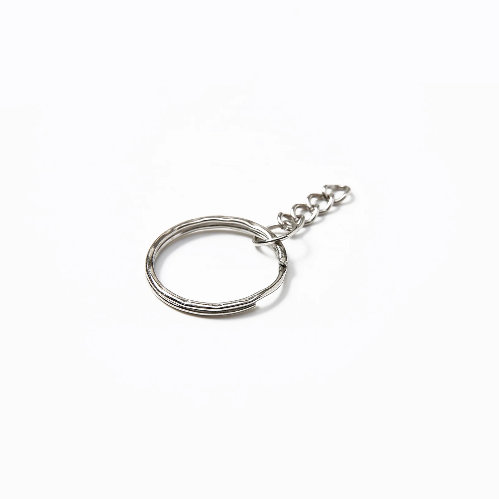 10/50/100/200 pcs Silver Metal Split Key Ring with Chain Jump Rings for DIY Findings Making Keychain Accessories