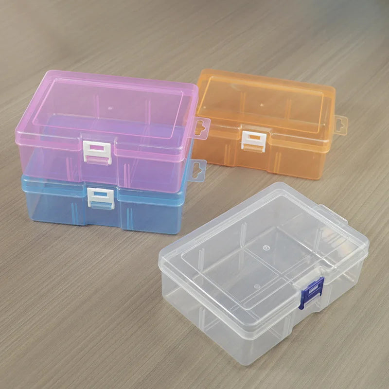 PP Six-section Empty Box with No Insert Plastic Box for Toy Parts Accessories Packaging Desktop Data Cable Storage Box