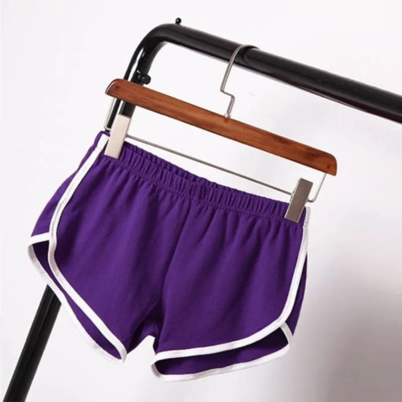 2026 Women's Summer Yoga Beach Shorts Sports Shorts Women's Home Casual Shorts Solid Color Fashion Candy Color Hot Pants Shorts