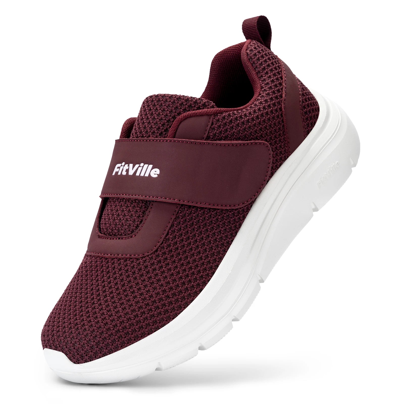 FitVille Women'S Shoes Wide Sneakers Diabetes Shoes Adjustable Strap For Swollen Feet Slip On Walking Lightweight Comfortable
