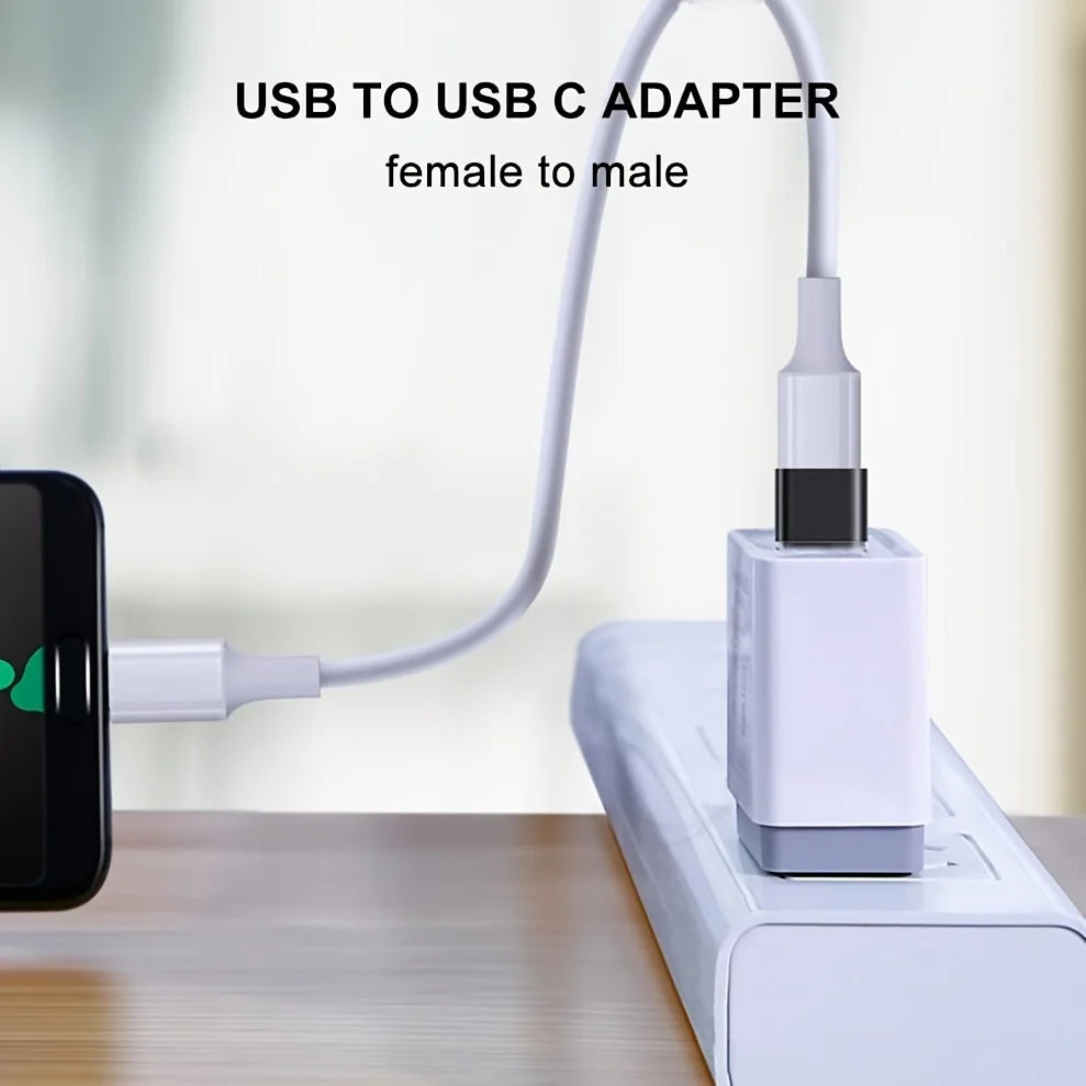 USB to USB-C Adapter, USB-C Female to USB Male Fast Charging and OTG Converter, Compatible with iPhone 1/14/13/12/11 Pro Max Plu