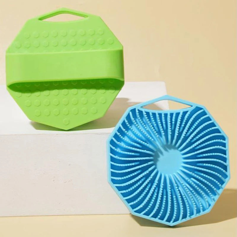 1pc Soft Silicone Exfoliating Brush Cleanser Manual Body Cleansing Scrubber Shower Gentle Massage Brushes Bathroom Accessorie