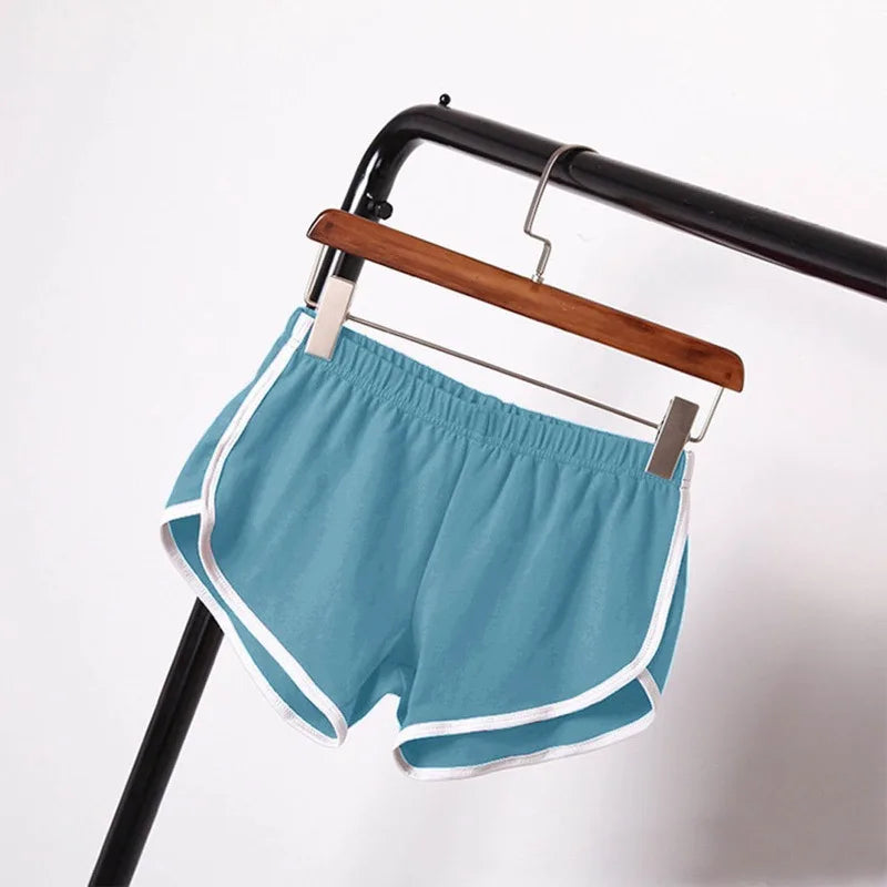 2026 Women's Summer Yoga Beach Shorts Sports Shorts Women's Home Casual Shorts Solid Color Fashion Candy Color Hot Pants Shorts