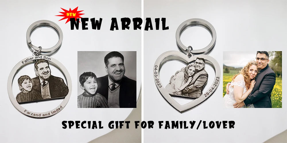 Customized Children Drawing Keychain Kids Artwork Personalized Custom Photo LOGO Car Keyring Key Chains Jewelry Kids Gifts