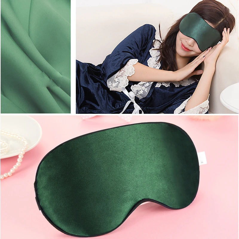 Silk Sleep Mask 100% Light Blocking Travel Nap Lightweight Eyes Night Mask Health Blindfold Sleeping Shield Soft Eye Care Tools