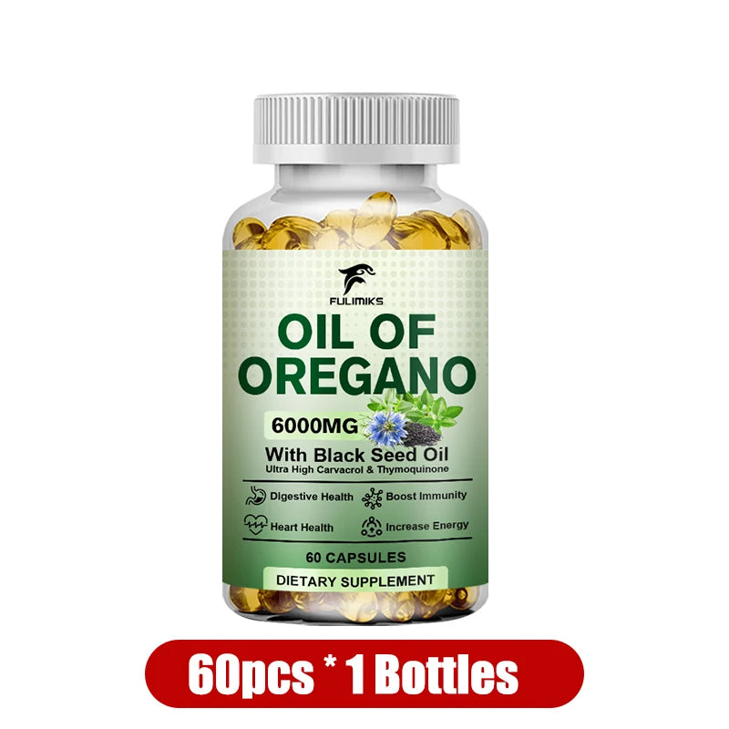 Buy 2 Get 2 Free! Oil of Oregano Supplement, Immune Support, Digestive Health, Light Beige, Improve Overall Wellness & Vitality