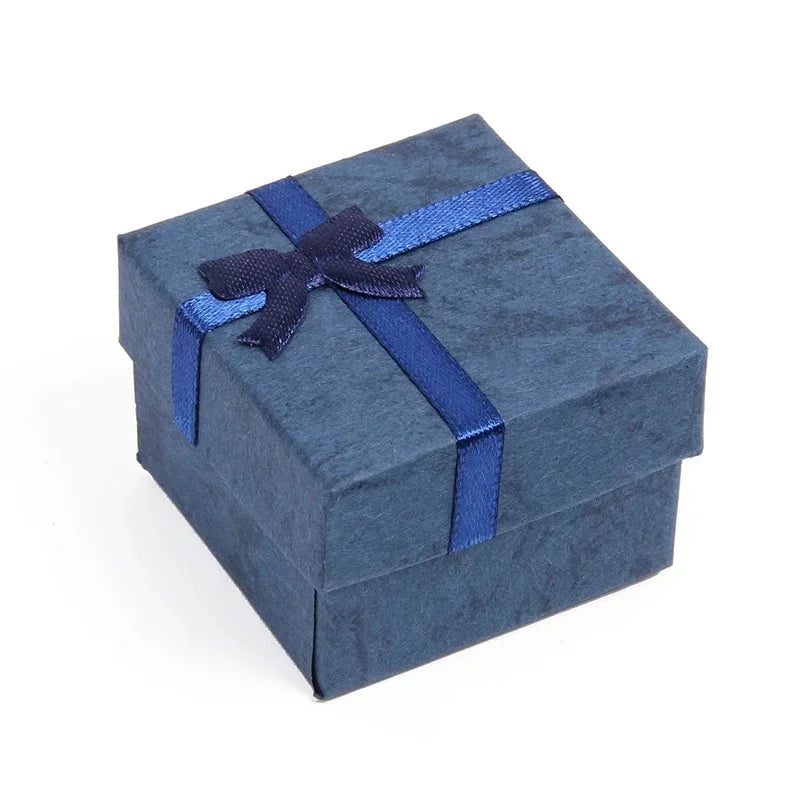 12pcs Paper Box Jewelry Packaging Box Multi-color Earrings Ring Box Jewelry Gift Holder 4*4*3CM Wholesale