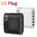 3.1A 5 Ports USB Charger PD Fast Charging Adapter For iPhone Xiaomi Samsung Mobile Phone EU/US/UK Plug Charge QC3.0 Wall Charger