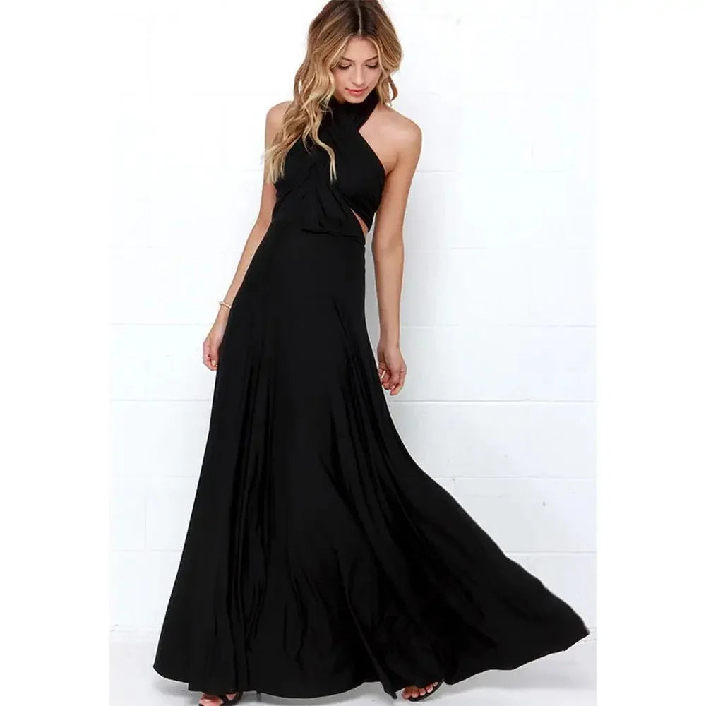 Sexy Women Multiway Wrap Convertible Boho Maxi Club Dress Bandage Long Dress Party Bridesmaids Infinity Robe Longue Femme