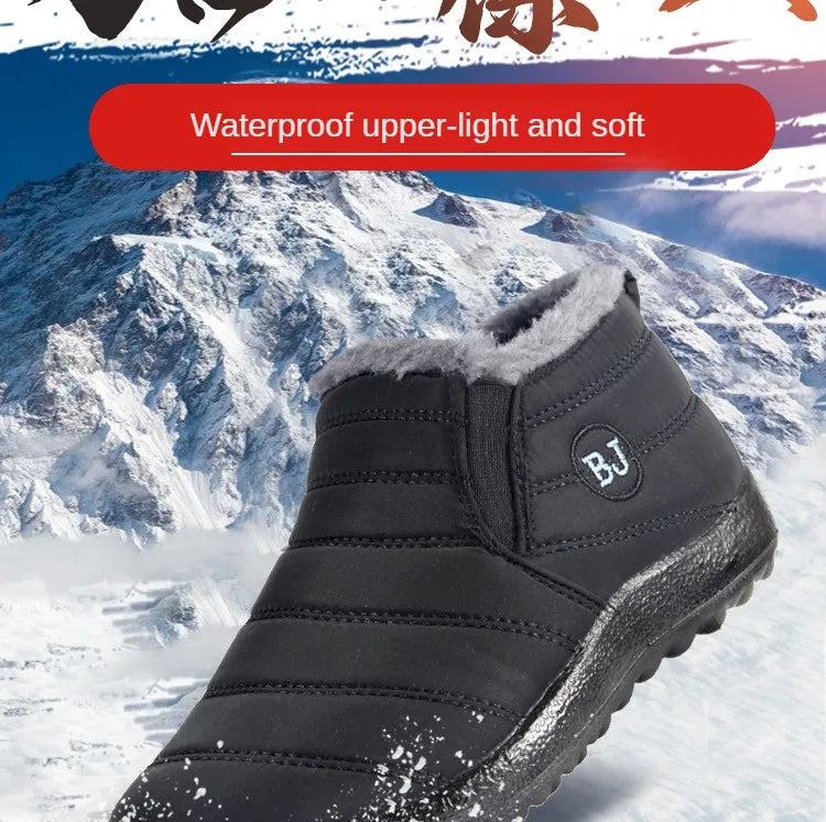 Snow Women Boots Fashion Unisex Shoes Slip On Platform Shoes For Women Ankle Boots Waterproof Plush Winter Shoes Botas Mujer