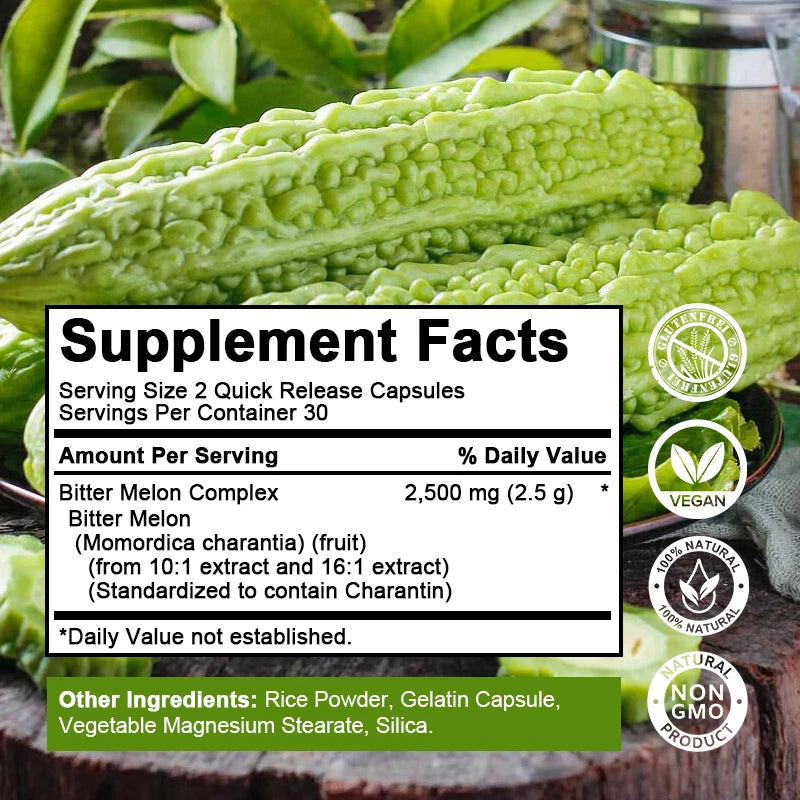 Lukaree 300mg Bitter Melon Extract Capsule for Heart, Blood Sugar and Cholesterol Health