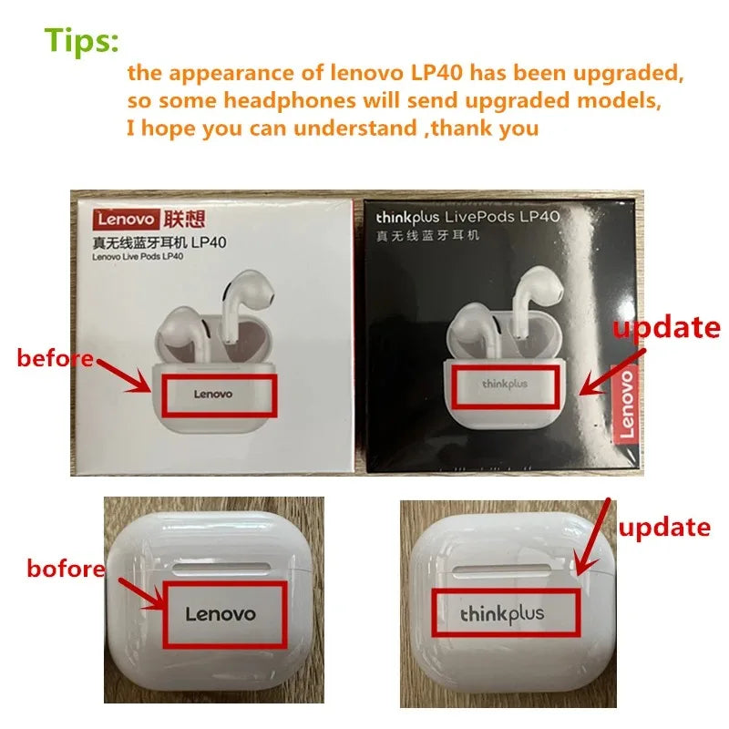New LP40 NEW Bluetooth V5.0 Earphones Anti-sweat Lightweight Headphones Compatible With Smart Phone Laptop Computer Earbuds