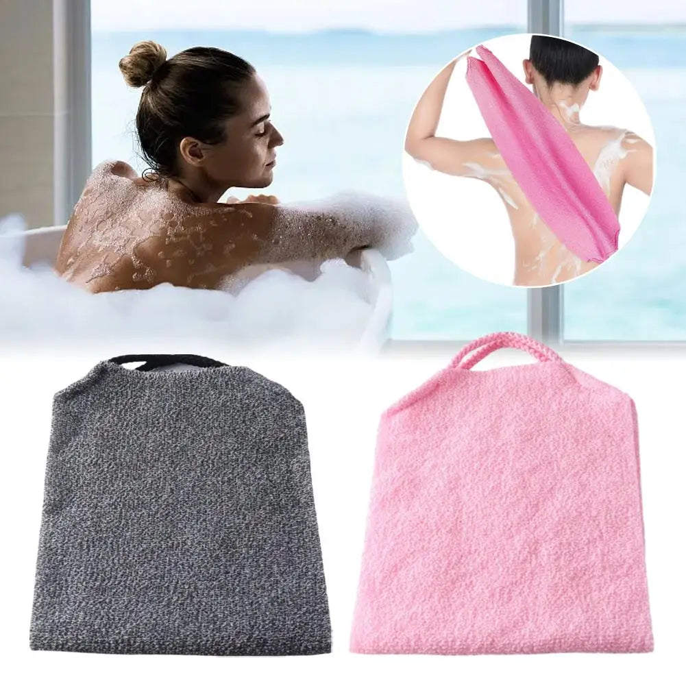 1pc Exfoliating Bath Towel Body Back Scrubber Belt Bath Stretchable Full Body Washcloth Super Absorbent Towel Bathroom Supplies